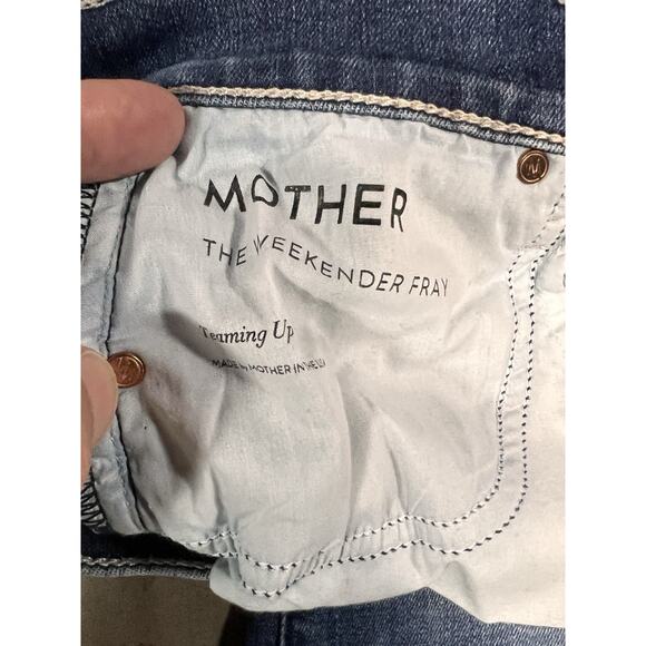 Mother Jeans Womens 24 Flare Bell Bottom Weekender Fray Teaming Up Made In USA - Picture 3 of 15